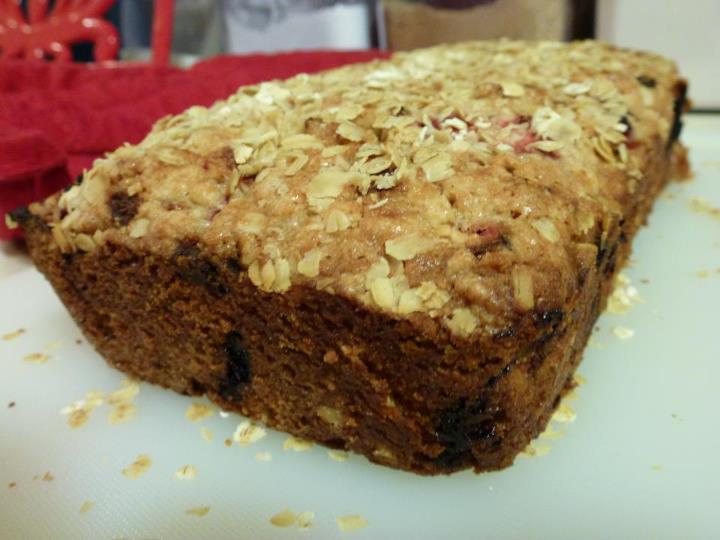 Strawberry oatmeal loaf